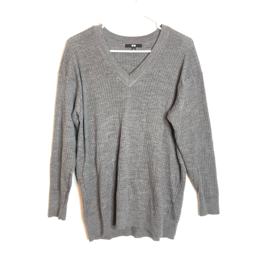 UNIQLO Wool Blend Ribbed Knit Sweater - Picture 1 of 7